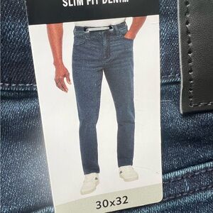 Men Express Dark Indigo Slim Jeans Size 30/32